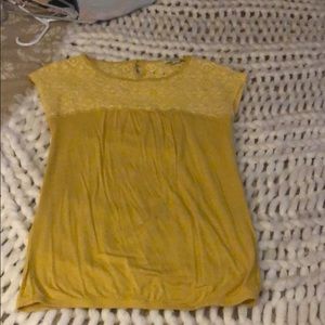 Mustard lace top